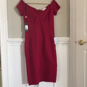 Tadashi Shoji Bandage off the shoulder dress